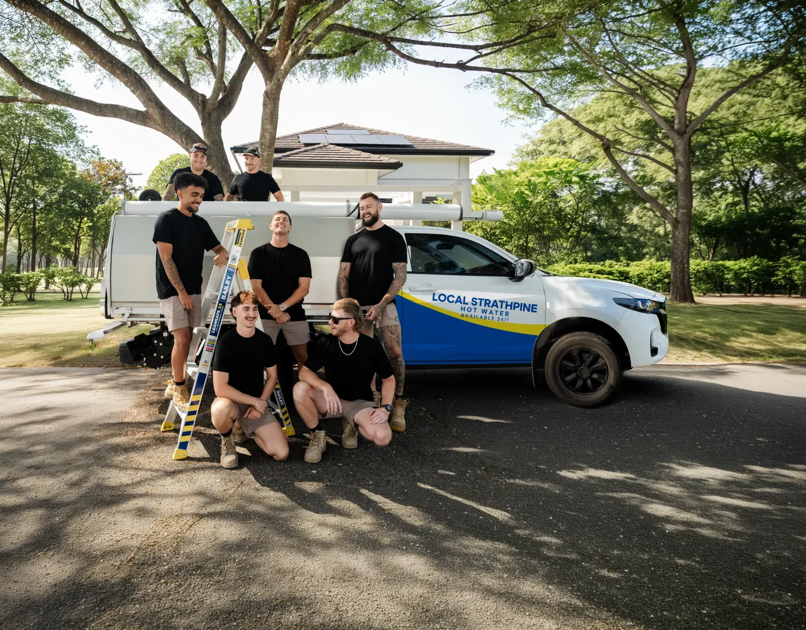 Local Strathpine Hot Water team and ute