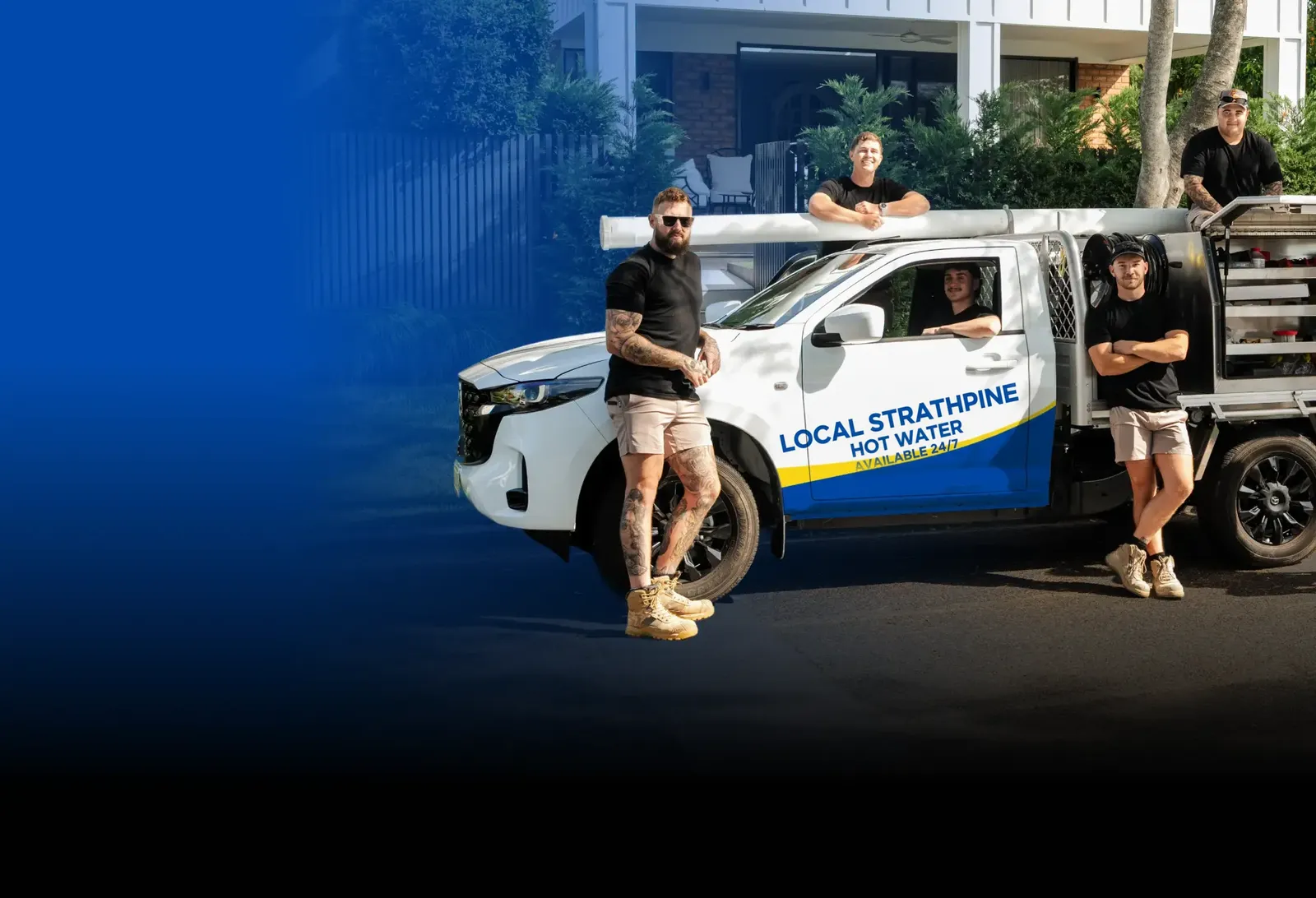 Local Strathpine Hot Water team with the ute